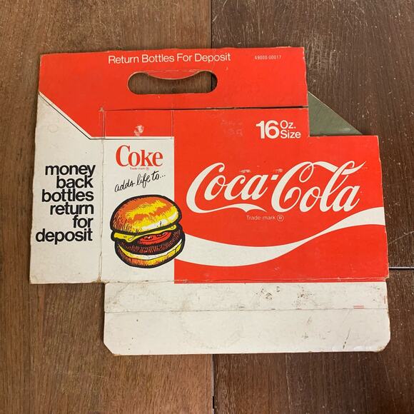 Vintage Coca-Cola 16oz 8 bottle Coke adds to life advertisement case carrier - Picture 1 of 7